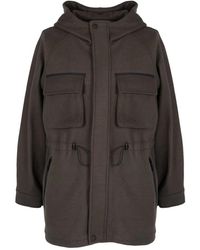 Antony Morato - Jassen ,Groen ,Wol Parka Jas Met Capuchon En Zakken - Lyst