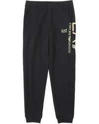 EA7 - Zwarte Slim Fit Broek - Lyst