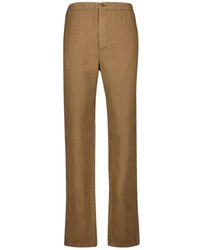 Boglioli - Linnen Tailored Broek - Lyst