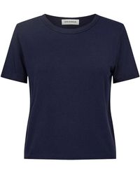 Sofie Schnoor - Tops ,Blauw ,Spandex T-Shirt Met Korte Mouwen - Lyst
