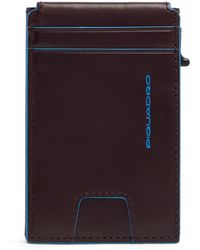 Piquadro - Accessoires ,Bruin ,Leer Pop-Up Kaarthouder - Lyst