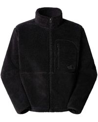 The North Face - Zwarte Fleece Trui Met Rits - Lyst