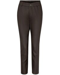 Btfcph - Broeken ,Grijs ,Leer Cropped Stretch Leggings - Lyst