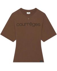 Courreges - T-Shirt Met Logoprint - Lyst