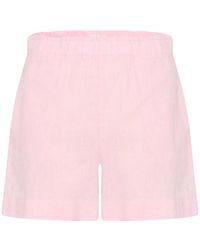 Part Two - Korte Broeken ,Roze ,Katoen Roze Nectar Chambray Shorts - Lyst