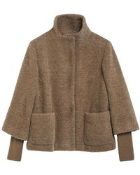 S.oliver - Jassen ,Bruin ,Wol Outdoor Jas - Lyst