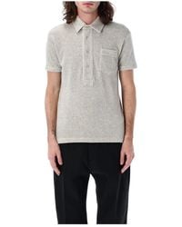 Tom Ford - Hellgraues toweling polo shirt - Lyst