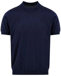 Drumohr - Tops ,Blauw ,Blauwe T-Shirt En Polo Collectie - Lyst