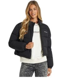Guess - Crop Puffer Jacket - Lyst