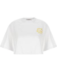 Philosophy Di Lorenzo Serafini - Weiße baumwoll-t-shirt mit logo-print - Lyst
