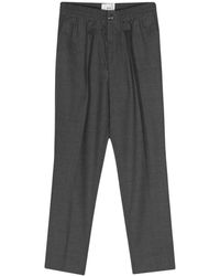 Ami Paris - Broeken ,Grijs ,Katoen Grijze Katoenen Broek Met Elastische Taille - Lyst