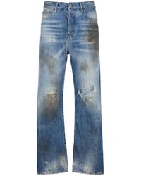 DSquared² - Jeans ,Blauw ,Katoen Jeans Met Distressed Effect - Lyst