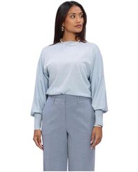 Nukus - Truien & Vesten ,Blauw ,Nylon Jorien Pullover Lurex - Lyst