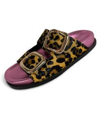 Gioseppo - Schoenen ,Veelkleurig ,Leer Sandalen Met Dierenprint En Verstelbare Bandjes - Lyst