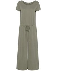Part Two - Jumpsuits & Playsuits ,Groen ,Vetiver Jumpsuit Met Korte Mouwen - Lyst