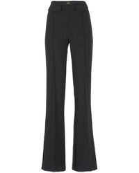 Elisabetta Franchi - Schwarze crêpe hose mit seitenreißverschluss - Lyst