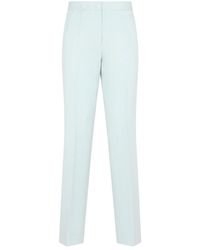 Jil Sander - Broeken ,Blauw ,Wol Blauwe Wollen Broek - Lyst