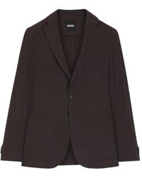 HUGO - Jassen ,Bruin ,Leer P-Hanry Blazer - Lyst