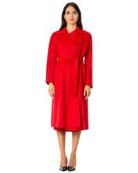 Max Mara - Lange Jas Van Wol En Kasjmier - Lyst
