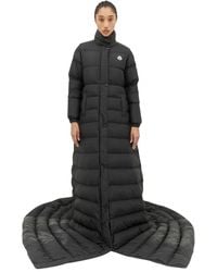 Moncler - Gewatteerde Lange Donsjas Met Afneembare Mouwen - Lyst