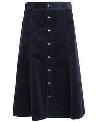 Ralph Lauren - Cord a-linien midi-rock - Lyst
