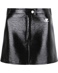 Courreges - Reedition Vinyl Mini Rok - Lyst