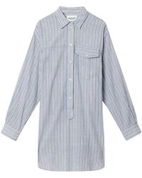Isabel Marant - Kleedjes ,Blauw ,Katoen Loriane Shirt Dress - Lyst