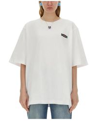 Fiorucci - Tops ,Wit ,Katoen Graphic Cotton T-Shirt - Lyst
