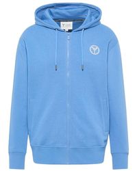 carlo colucci - Hoodies & Sweatvesten ,Blauw ,Comfort Sweatjack - Lyst
