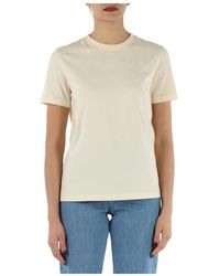 Calvin Klein - Camiseta de algodón con parche de logo frontal - Lyst