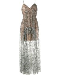 Self-Portrait Maxi Jurk - Grijs