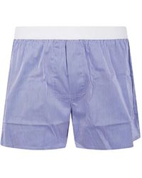 Tom Ford - Ondergoed ,Blauw ,Katoen Striped Poplin Stretch Boxer - Lyst