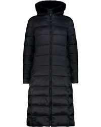 CMP - Jassen ,Zwart ,Nepbont Zwarte Winterjas Met Nepbont - Lyst