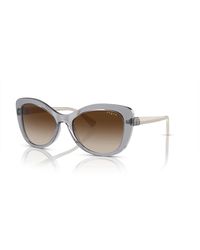 Vogue - Gafas de sol transparentes gris/marrón - Lyst