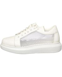 CESARE GASPARI - Mesh Panel Lace-Up Sneakers - Lyst