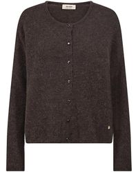 Mos Mosh - Truien & Vesten ,Bruin ,Gebreide Cardigan - Lyst
