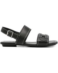 Hogan - Schoenen ,Zwart ,Leer H685 Sandalen - Lyst