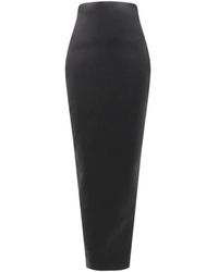 Rick Owens - Rokken ,Zwart ,Wol Dirt Pillar Skirt - Lyst