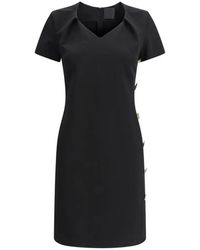 Givenchy - V-ausschnitt kurzes kleid mit seitenschlitz - Lyst