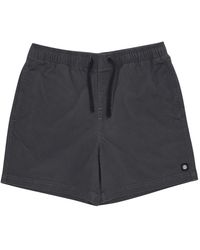 Element - Zwarte Twill Korte Broek Met Elastische Taille - Lyst