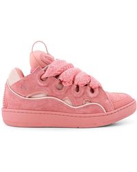 Lanvin - Wildleder und mesh low-top sneakers - Lyst