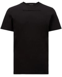 Moncler - Zwart Logo T-Shirt Katoenen Jersey - Lyst