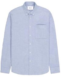 NN07 - Blaues langarmhemd - Lyst
