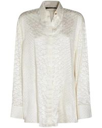 Roberto Cavalli - Overhemden ,Wit Shirts - Lyst
