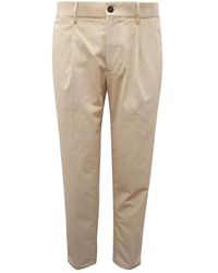 Peserico - Broeken ,Wit ,Leer Velvet Broeken - Lyst