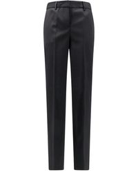 Lardini - Pantaloni in lana neri con chiusura a zip - Lyst