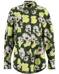 MSGM - Overhemden ,Veelkleurig ,Katoen Bloemenprint Shirt Met Lange Mouwen - Lyst