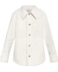 Ami Paris - Jassen ,Wit ,Katoen Cotton Worker Jas Met Knopen - Lyst