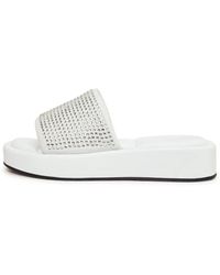 CESARE GASPARI - Leder plateau mules - Lyst