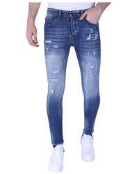 Local Fanatic - Slim fit jeans für männer mit gebleichter waschung - 1094 - Lyst